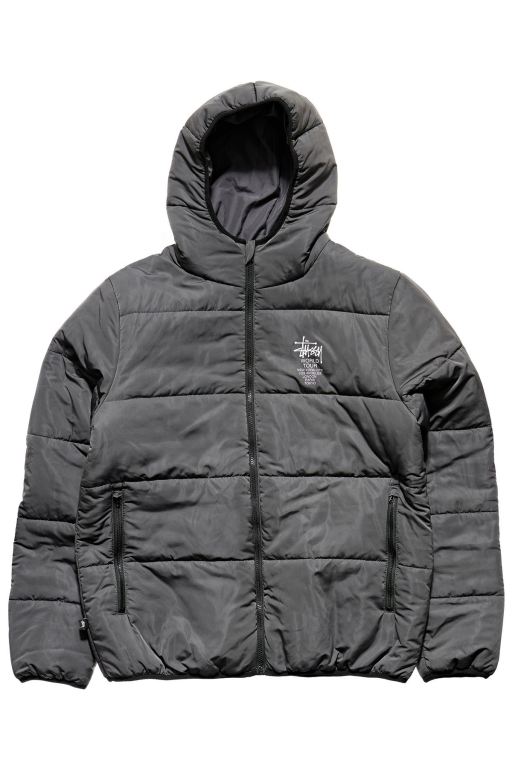 Stussy Mens Worldwide Lightweight Puffa Jackets Black - KWIMY7389